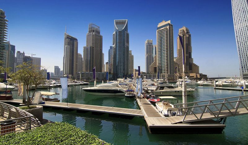 Dubai marina.