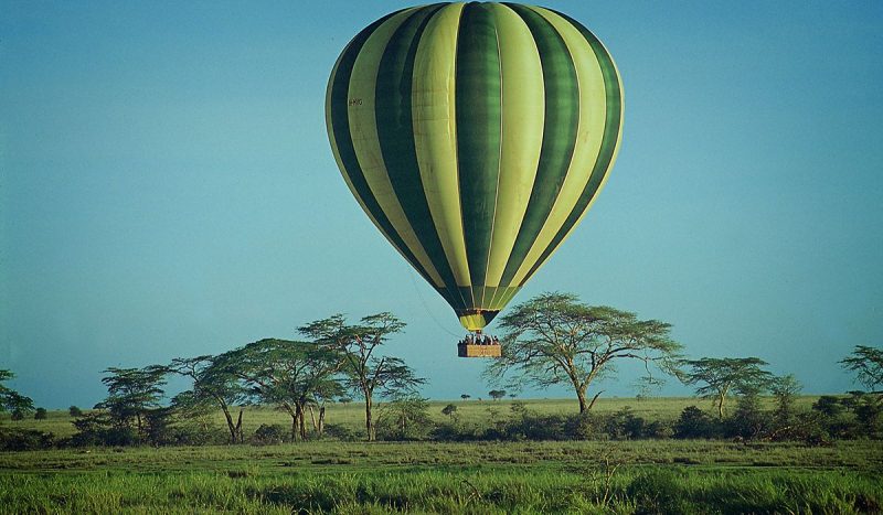 Balloon safari in the Serengeti.