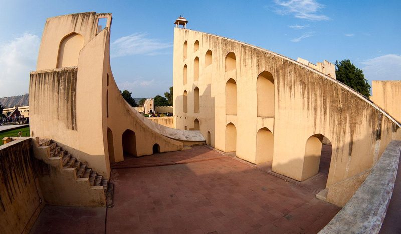 The Jantar Mantar, the largest stone and marble observatory in the world.