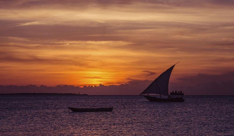 Sunset sail at Zanzibar