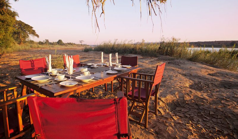 Dinner at Mandrare River Camp.