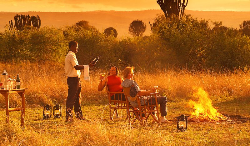 Sundowner at Mbweha Camp